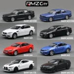 1/36 BMW M2 M3 M4 M5 Toy Car Model For Children RMZ CiTY Diecast Metal Racing Miniature Pull Back Collection Gift Kid Boys