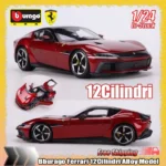 New Stock Bburago 1:24 Ferrari 12cilindri Alloy Miniature Die-Casting Car Model Simulation Collectible Ornament Custom Toys Gift