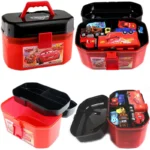 Disney Pixar Cars 2 3 Portable Storage Box Lightning Mcqueen Double Layers Car Toys Christmas Birthday Gift for Kids Boy