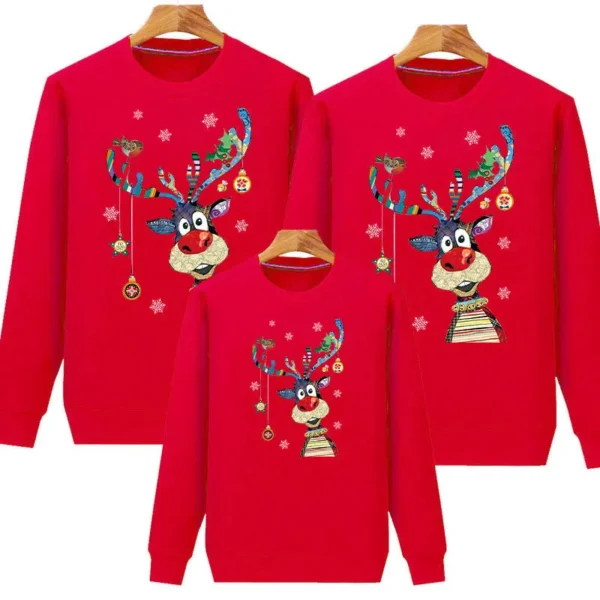 Mom Daughter Dad Son Family Look Sweater Set Matching Family Outfits Christmas Sweatshirt Xmas Jersey Kids Baby New Year Jumper
