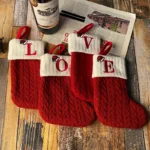 Christmas Alphabet Knitting Sock Christmas Tree Ornament Christmas Decoration For Home 2025 Noel New Year 2026 Xmas Gift