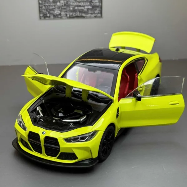1:24 M4 G82 Coupe Alloy Sports Car Model Diecasts Metal Vehicles Car Model Simulation Sound Light Collection Chlidrens Toys Gift