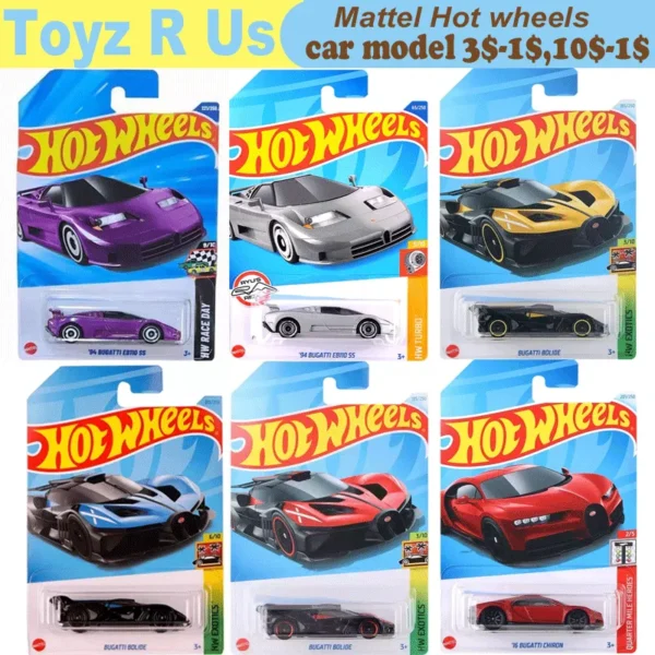Original Hot Wheels Car 94 Bugatti EB110 SS Toy for Boy 1/64 Diecast Chiron Bolide Vehicles Alloy Model Collection Birthday Gift