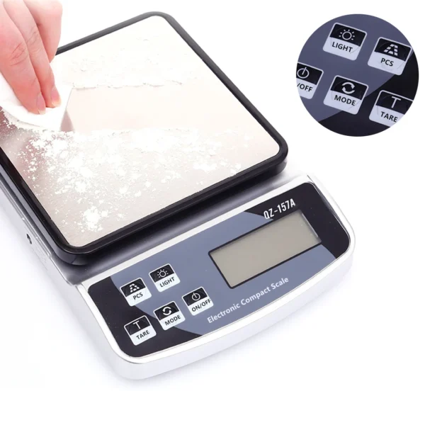 10KG/5KG/3KG Electronic Scale USB Charge Precision Kitchen Balance Food Scale Household Coffee Scale Smart Digital Baking Scale