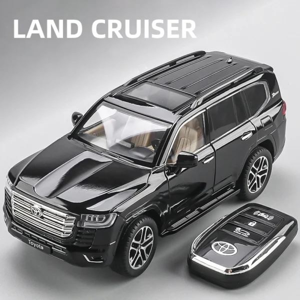 1:24 Toyota LAND CRUISER PRADO Key Control Alloy Car Model Sound and Light Pull Back Children's Toy Collectibles Birthday gift