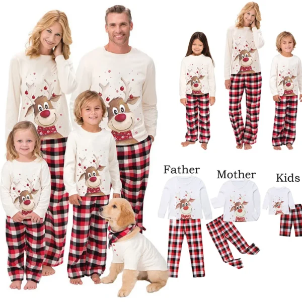Family Matching Clothes Christmas Pajamas 2025 Mother Kids Baby Pyjamas Set Look Sleepwear Mother And Daughter Father Son Outfit