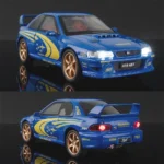 1:32 Scale Subaru Impreza STI Alloy Car Toy Model Doors Opened Shock Absorption Vehicle Models Sound Light Gifts for Children