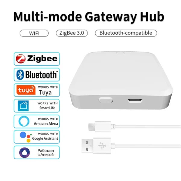 Tuya ZigBee Multi-mode Gateway Hub Smart Home WiFi Bridge Bluetooth Mesh Smart Life Remote Control With Alexa Google Home Alice