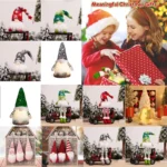 Newest Glowing Gnome Christmas Faceless Plush Gnome Doll Tree Decoration 2025 New Year Home Decor Christmas Party Favor Supplies