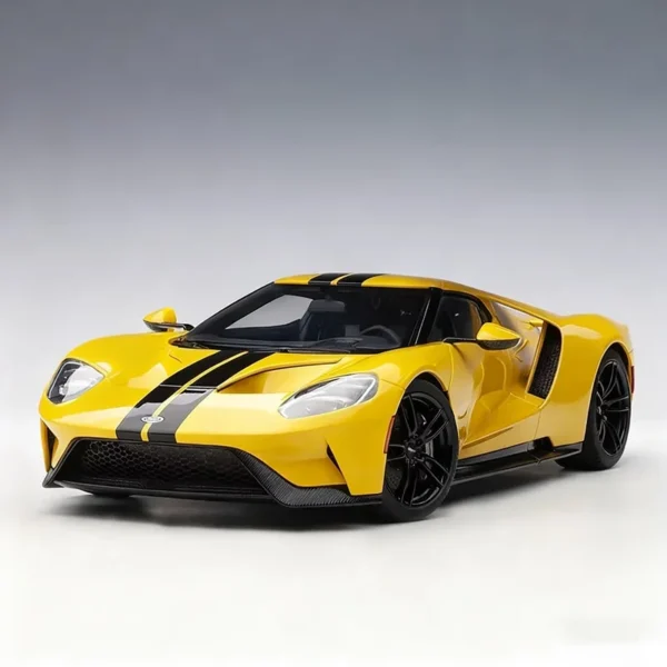 1:24 Ford GT Alloy Super Sports Car Model Diecasts Metal Racing Vehicles Car Model High Simulation Sound and Light Kids Toy Gift