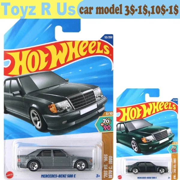 Original Hot Wheels Car Mercedes Benz 500 E Toys for Boys 1/64 Diecast Vehicles Alloy Model Collection Birthday Gift C4982/2025M
