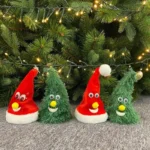 1pc Swing Singing Christmas Tree Hat Happy New Year Electric Glowing Music Plush Cap Funny Toy Gift For Kid Xmas Home Decoration