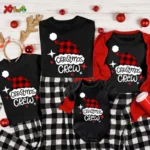 Christmas Pajamas Family Christmas Crew Tshirt FamilyToddler Baby Shirt Holiday Outfits Familia Mother Daughter Matching Clothes