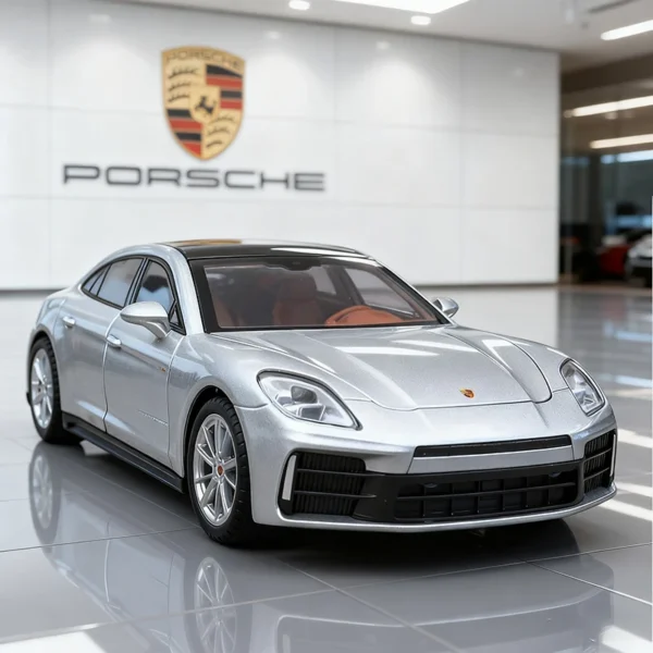 NEW 1:24 Porsche Panamera Supercar Alloy Car Model Sound and Light Pull Back Children's Toy Collectibles Birthday Gift