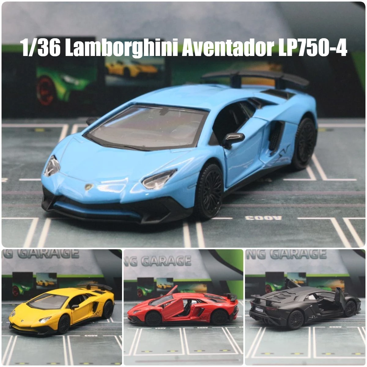 kf-Se257fee4f7004498a6b2e92659b0d17bL 1/36 Lamborghini Aventador LP750-4 SV Coupe Toy Car RMZ City Diecast Metal Miniature Model Pull Back Collection Gift For Boy - Imagine 1