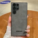 Lambskin Leather Shockproof Case Samsung Galaxy S25 S24 S23 S22 S21 Ultra Plus FE Luxury Sheepskin Camera Protection Soft Cover