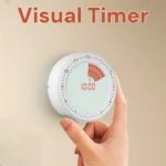 Pomodoro Digital Visual Timer，60min 2 Alarm Clock Study Kitchen Shower Cute Timer Back Magnetic Time Manager Gadgets Smart