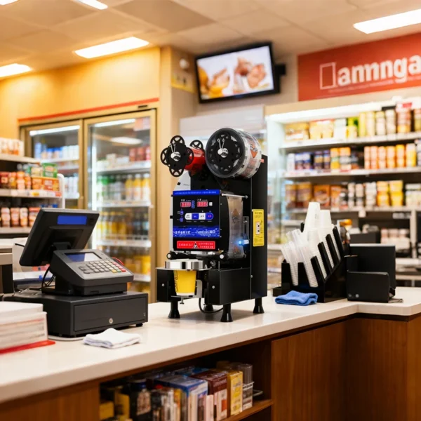 Automatic Cup Sealing Machine Commercial Smart Sealer Stainless Steel Boba Tea Filler Sealer 90/95mm For Paper Plastic Cups